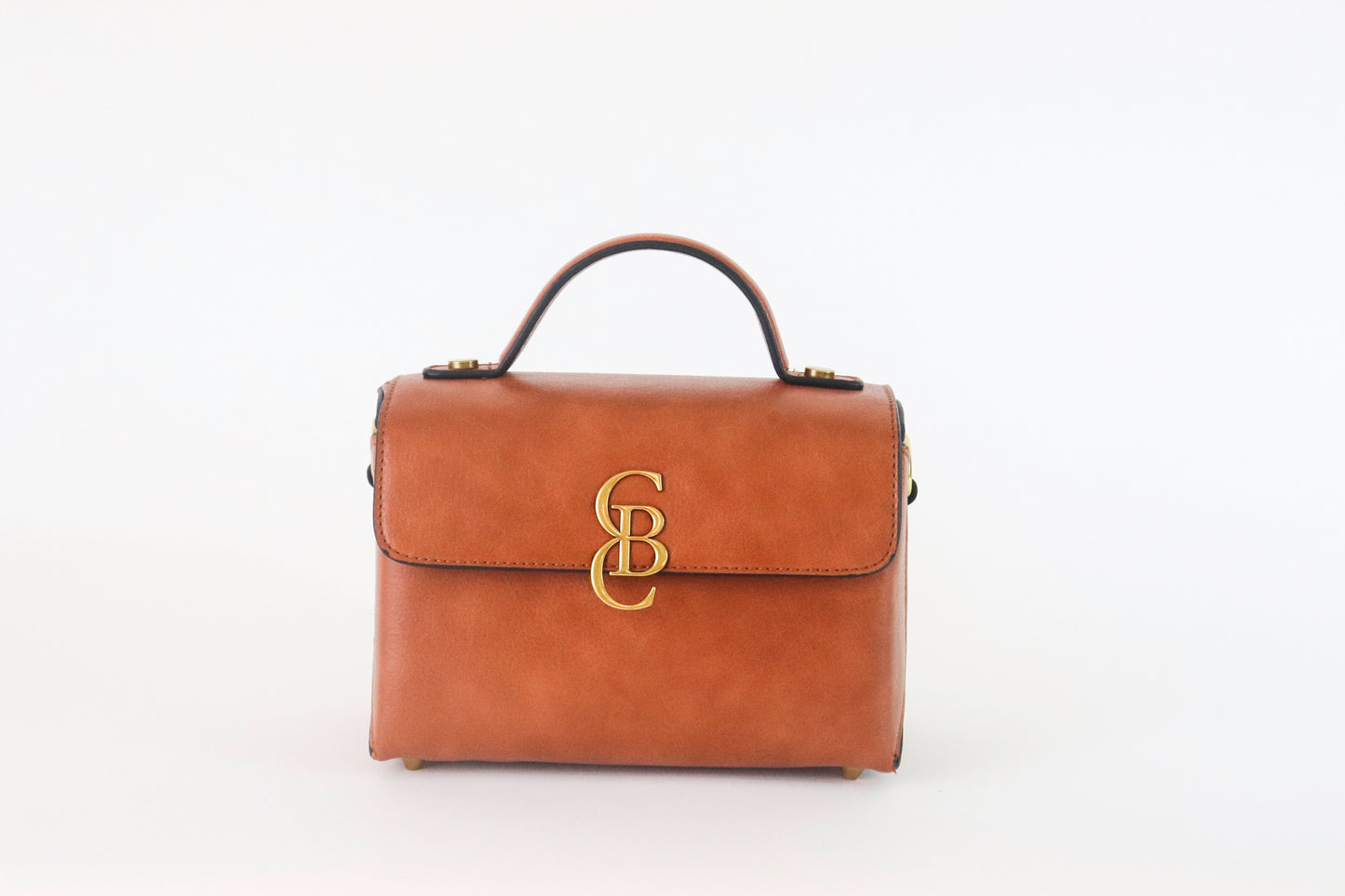 TREASURE TOP HANDLE CROSSBODY SATCHEL COGNAC