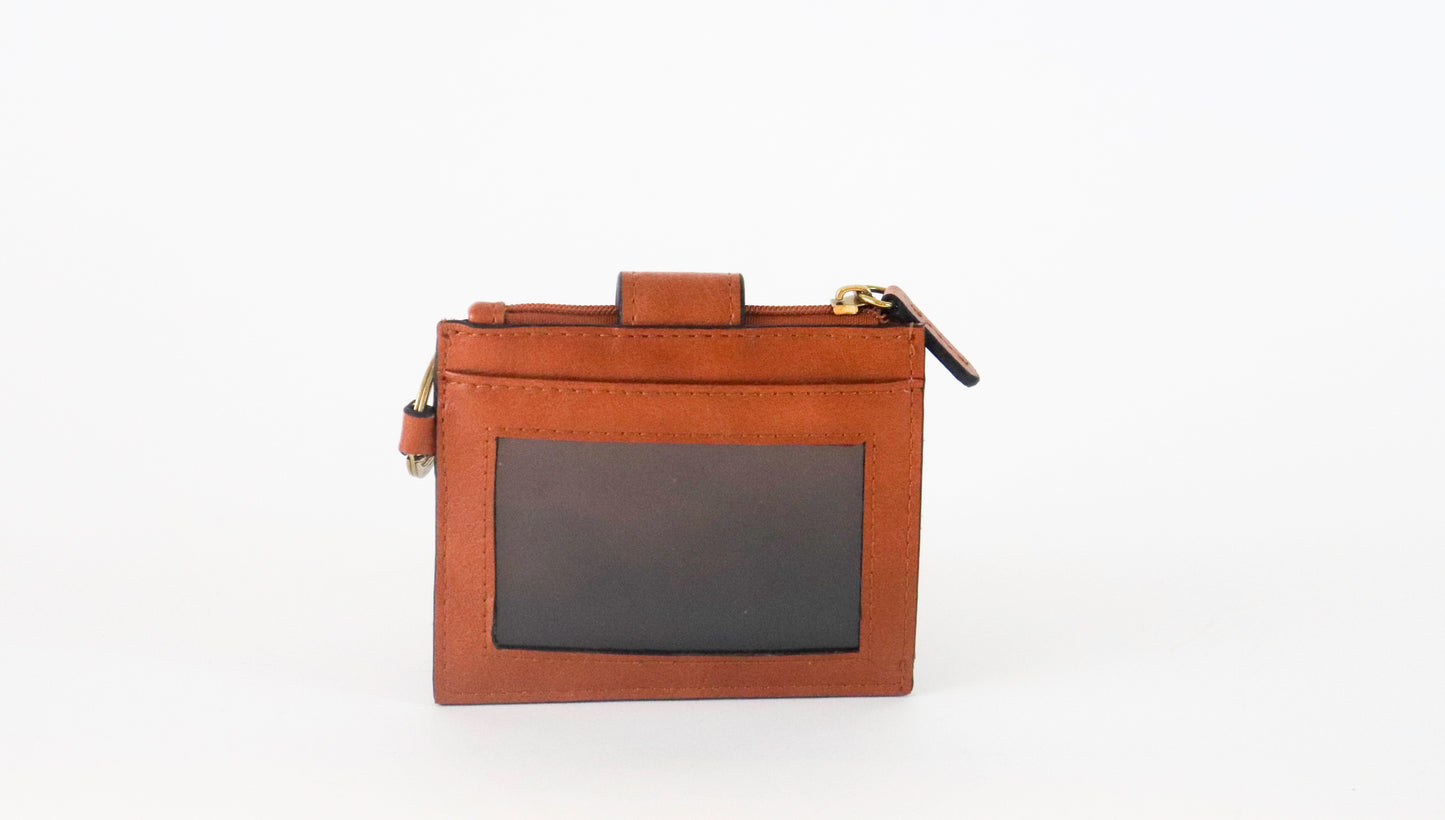 JEWELS KEY RING WALLET COGNAC